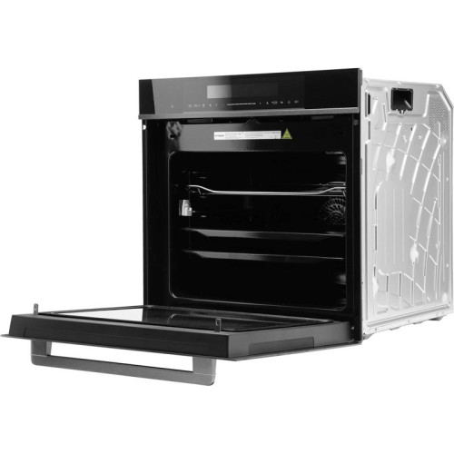 Духовой шкаф Электрический/ Духовой шкаф Электрический Hyundai HMEO 6780 DX черное стекло/серебристый