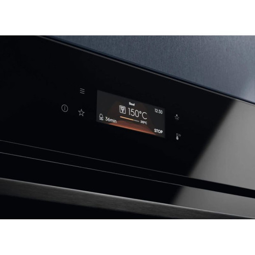 Встраиваемые электрические духовки ELECTROLUX/ электрический духовой шкаф с конвекцией, приготовление на пару, объем 70 л, 22 режима, автопрограммы, очистка паровая, направляющие проволочные + телескопические (1 уровень), термощуп