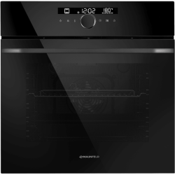 Встраиваемый духовой шкаф, электрический, 76 л, 13 режимов, сенсорное управлени, гидролизная очистка, гриль, конвекция, таймер, телескопические направляющие, дисплей, черное стекло