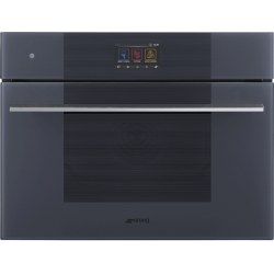 Встраиваемый духовой шкаф SMEG/ Встраиваемый духовой шкаф SMEG, высота 45 см, 25 функций, Multitech, сенсорное управление, функция пара/очистка паром, цвет серый