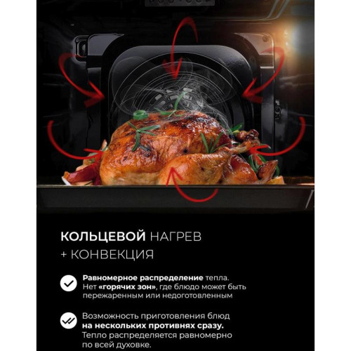 Духовой шкаф Электрический/ Духовой шкаф Электрический Lex EDS 1000 WH белый/серебристый