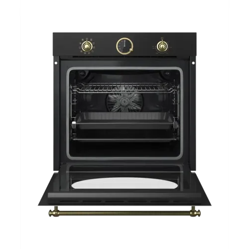 Духовой шкаф Kuppersberg/ Духовой шкаф Kuppersberg, электрический, Classic, 60 см, объем 80 л, 10 режимов, механический таймер, поворотные переключатели, телескопические направляющие на 1 уровень, гидролизная очистка, максимальная температура 255 градусов