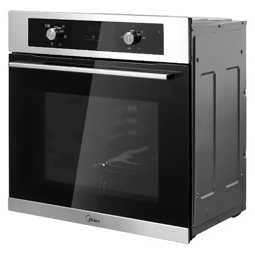 Встраиваемый духовой шкаф Midea/ MDK/Встраиваемый духовой шкаф Midea, объем 60 л, сенсорный программатор, цифровой LED дисплей, 6 режимов, утапливаемые переключатели, цвет нержавеющая сталь
