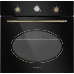 Шкаф духовой электрический MAUNFELD/ Шкаф духовой электрический MAUNFELD EOEFG.566RBG.RT Тип: электрический 60 см, РЕТРО, 7 режимов, 56 л, гриль, конвекция, таймер, 1 уровень телескопических направляющих, циферблат, габариты (ШхГхВ), мм: 595x595,5x512, че