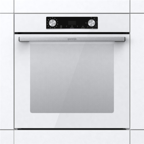 Встраиваемые электрические духовки 60 см GORENJE/ BOS6737E06WG, Духовой шкаф, Полезный объем: 77 л, Сенсорный программатор IconLED, Плавное открывание и закрывание дверцы, Решетка, Частично выдвижные телескопические направляющие на 1-м уровне, Дверца Comp