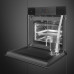 Духовой шкаф Smeg/ Духовой шкаф Smeg, 26 функций, 150 автоматических программ, СВЧ, пар, очистка VaporClean, дисплей, сенсорное управление, термощуп, таймер, 4 стекла в дверце, полезный объем 68 л, цвет черный
