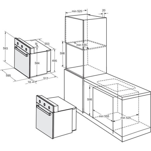Духовой шкаф Электрический/ Духовой шкаф Электрический Darina BO 1700 W белый