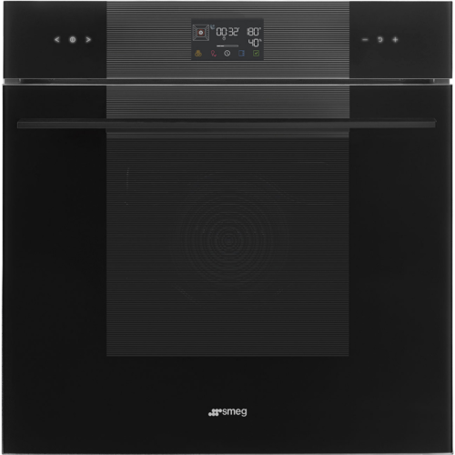 Встраиваемый духовой шкаф SMEG/ 60 см, с паром, Linea, пиролитическая очистка, 12 программ, 68 л, черный цвет