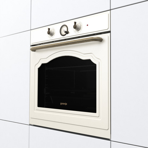Духовой шкаф Gorenje/ Духовой шкаф Gorenje BOS67372CLI Classico, полезный объем 77 л, механическое управление, 3 съемных стекла + термослой, динамическая система охлаждения, плавное открывание дверцы, максимальная температура 300 °C, телескопические напра