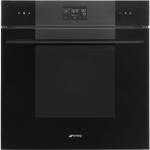 Встраиваемый духовой шкаф SMEG/ Многофункциональный духовой шкаф, комбинированный с паром, 60 см, 12 функций, Black (черное стекло). Класс энергопотребления А++