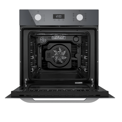 Тип: электрический, 60 см, 76 л, 9 режимов, таймер, комбинированное управление, гриль, конвекция, телескоп, графит стекло