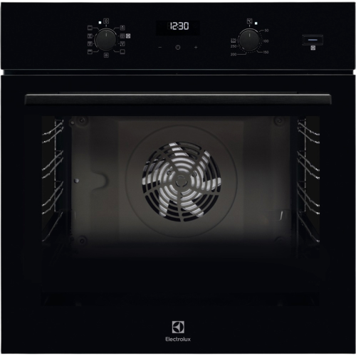 Встраиваемые электрические духовки ELECTROLUX/ Встраиваемые электрические духовки ELECTROLUX EOD5C50Z Духовой шкаф с паром SteamBake, основной цвет - чёрный, утапливаемые переключатели, таймер отключения, отложенный старт, будильник, хромированные направл
