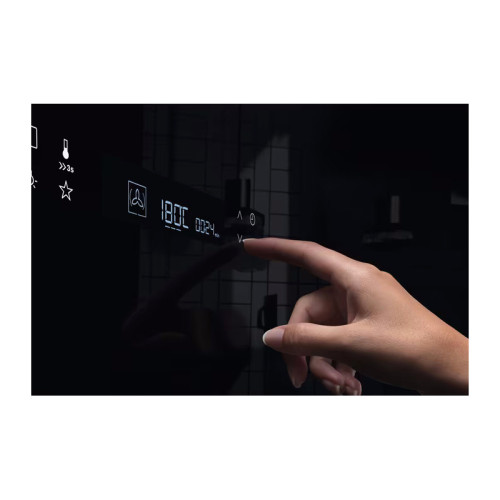 Встраиваемые электрические духовки ELECTROLUX/ Встраиваемый духовой шкаф с конвекцией, объем 72 л, 11 режимов, 9 автопрограмм, очистка пиролитическая, 4 стекла в дверце, направляющие проволочные + телескопические (1 уровень), термощуп, сенсорное управлени
