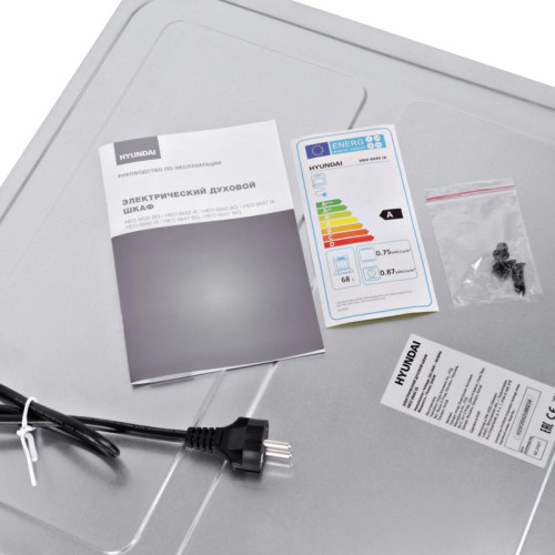 Духовой шкаф Электрический/ Духовой шкаф Электрический Hyundai HEO 6640 IX серебристый/черный