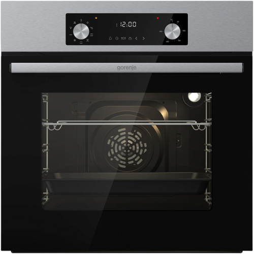 Духовой шкаф Gorenje/ Духовой шкаф Gorenje BO6737E02NX Духовой шкаф Gorenje, полезный объем 73 л, механическое управление, сенсорный программатор IconLED, многоуровневое приготовление, дверца CompactDoor 2 стекла + 1 термослой, эмаль EcoClean, очистка пар