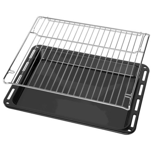 Встраиваемый духовой шкаф MAUNFELD/ Встраиваемый духовой шкаф MOGM703B2 с электрическим грилем, полезный объем 70 л, 3 режима работы, комбинированное управление, гидролизная очистка, максимальная температура 265 С, таймер, гриль, электроподжиг, газ-контро