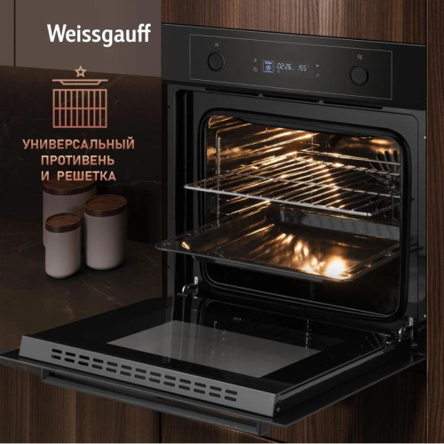 Духовой шкаф Электрический/ Духовой шкаф Электрический Weissgauff EOM 610 PDBS черный