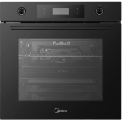 Встраиваемый духовой шкаф Midea/ MDK/Встраиваемый духовой шкаф Midea, 70 литров, поворотное управление, LCD дисплей, таймер, 9 режимов, каталитическая очистка, съемная дверца, 3 стекла, плавное закрывание SoftClose, телескопические направляющие, цвет черн