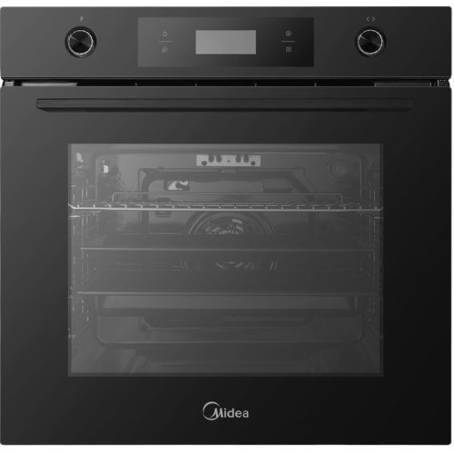 Встраиваемый духовой шкаф Midea/ MDK/Встраиваемый духовой шкаф Midea, 70 литров, поворотное управление, LCD дисплей, таймер, 9 режимов, каталитическая очистка, съемная дверца, 3 стекла, плавное закрывание SoftClose, телескопические направляющие, цвет черн