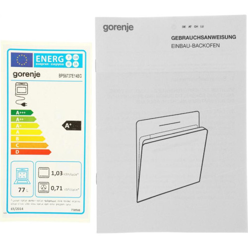 Духовой шкаф Электрический/ Духовой шкаф Электрический Gorenje BPS6737E14BG черный