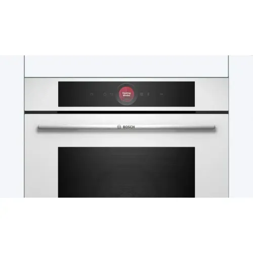 Встраиваемая электрическая духовка BOSCH/ Встраиваемая электрическая духовка BOSCH HBG7341W1 Встраиваемый духовой шкаф с 14 режимами нагрева,контроль температуры от 30 °C до 300 °C,объем 71 л,Eco Clean Direct,TFT сенсорный дисплей,дверь с SoftClose и Soft