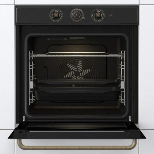 Духовой шкаф Gorenje/ Духовой шкаф Gorenje BOS67372CLB , Classico, полезный объем 77 л, механическое управление, 3 съемных стекла + термослой, динамическая система охлаждения, плавное открывание дверцы, максимальная температура 300 °C, телескопические нап