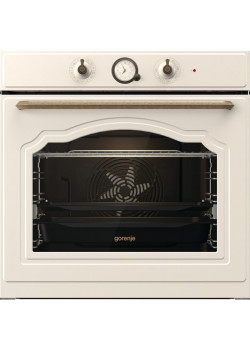 Духовой шкаф Gorenje/ Духовой шкаф Gorenje BOS67372CLI Classico, полезный объем 77 л, механическое управление, 3 съемных стекла + термослой, динамическая система охлаждения, плавное открывание дверцы, максимальная температура 300 °C, телескопические напра