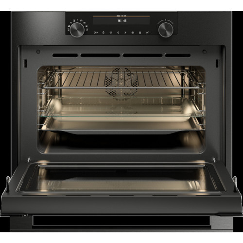 Встраиваемые электрические духовки ASKO/ Арт. 736345 ; 45.5x59.5x54.6 см, СВЧ, 50 л, 11 режимов, 6 режимов приготовления с СВЧ, 120 автоматических программ, цветной TFT дисплей, черная сталь