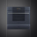 Встраиваемая электрическая духовка SMEG/ Компактный высотой 45 см, Коллекция: Linea, Цвет: Стекло Neptune grey, Программатор: Сенсорный, Дисплей: Цифровой, Количество функций приготовления: 11, Очистка: Паровая