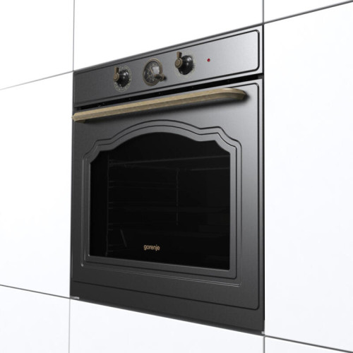Встраиваемые электрические духовки GORENJE/ Встраиваемые электрические духовки GORENJE BOS67371CLB Духовой шкаф, Полезный объем: 77 л,электронный программатор с аналоговым дисплеем, очистка паром, A,максимальная температура в духовке: 300 °С, 59.7 ? 59.5 