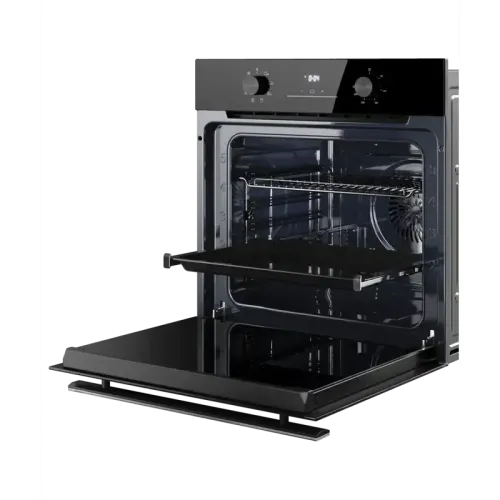 Духовой шкаф Kuppersberg/ Духовой шкаф Kuppersberg, High-Tech, 78 л, поворотное управление, дисплей, таймер, 8 режимов, макс. температура 310 градусов, телескопические направляющие (на 1 уровень), цвет черный, цвет фурнитуры нержавеющая сталь