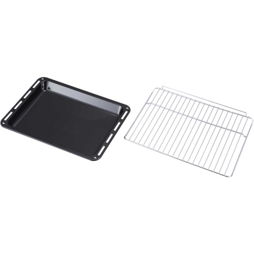 Духовой шкаф встраиваемый полноразмерный, 60 см, 9 режимов,  объем духовки 70л, утапливаемые переключатели, большой дисплей Snow White, хромированные боковые решетки, телескопические направляющие 1 уровень,  панель управления -  нержавеющая сталь, универс