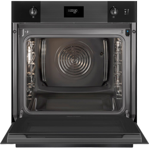 Встраиваемая электрическая духовка SMEG/ Многофункциональный духовой шкаф, комбинированный с паром,Linea, 60 см, 11 функций, стекло Deep Black (чёрное)