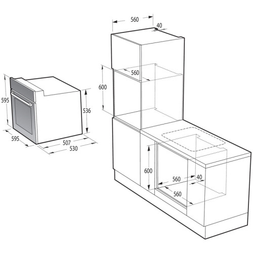 Духовой шкаф Gorenje/ Духовой шкаф Gorenje BO6737E02NX Духовой шкаф Gorenje, полезный объем 73 л, механическое управление, сенсорный программатор IconLED, многоуровневое приготовление, дверца CompactDoor 2 стекла + 1 термослой, эмаль EcoClean, очистка пар