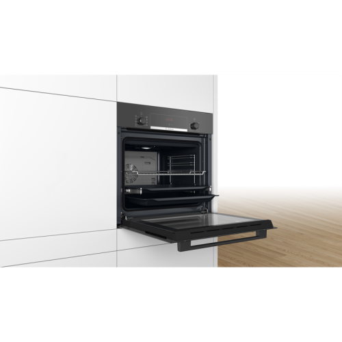 Встраиваемая электрическая духовка BOSCH/ Встраиваемая электрическая духовка BOSCH HBF534EB0Q 59.5x59.4x54.8 см, 66 л, гриль, конвекция, черный