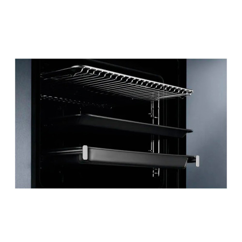 Встраиваемые электрические духовки ELECTROLUX/ Духовой шкаф с паром SteamBake,цвет -чёрный, утапливаемые переключатели, таймер отключения, отложенный старт, будильник, хромированные направляющие из нержавеющей стали Easy Entry , телескопические направляющ