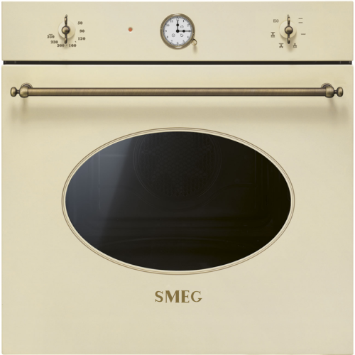 Духовой шкаф Smeg/ Духовой шкаф Smeg, Coloniale, 60 см, 70 л, 50-250 градусов, электромеханическая регулировка температуры, поворотные переключатели, галогеновая подсветка, часы/таймер, 6 функций приготовления, автоматическое отключение, энергоэффективнос