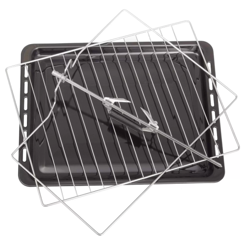 Газовый духовой шкаф EVELUX, объем 67 л, поворотные переключатели, таймер, автоматическое отключение, конвекция, 4 режима, традиционная очистка, 2 стекла в дверце, цвет черный