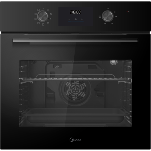 Встраиваемый духовой шкаф Midea/ Встраиваемый духовой шкаф Midea, 70 л, 9 режимов, 50-250 градусов, поворотное/сенсорное управление, телескопические направляющие на 1 уровень, цвет черный