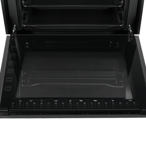 Тип: электрический, 60 см, 76 л, 9 режимов, таймер, комбинированное управление, гриль, конвекция, телескоп, графит стекло