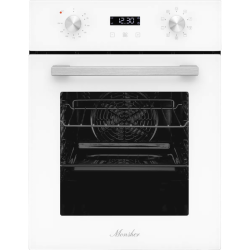 Электрический духовой шкаф Monsher/ ширина 45 см, High-Tech, 50 л, гидролизная очистка, 9 режимов, белый