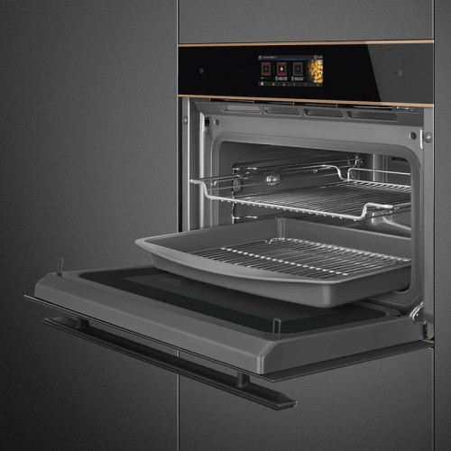 Встраиваемый духовой шкаф SMEG/ Встраиваемый духовой шкаф SMEG, 45 см, Dolce Stil Novo, СВЧ + Пар, 26 режимов, 10 персональных рецептов, 150 автоматических программ, 3 уровня подачи пара, сенсорное управление, таймер, быстрый старт, поддержание тепла, TFT
