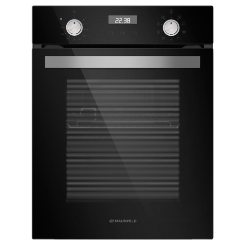 Шкаф духовой электрический MAUNFELD/ Шкаф духовой электрический MAUNFELD  EOEM519B 448х546х595 мм, Независимый тип установки, класс энергопотребления А,  10 основных режимов,  электронное управление, дисплей, двойное стекло дверцы, металлическая ручка две