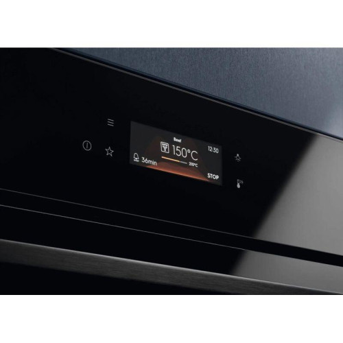 Встраиваемые электрические духовки ELECTROLUX/ электрический духовой шкаф с конвекцией, приготовление на пару, объем 70 л, 22 режима, автопрограммы, очистка паровая, направляющие проволочные + телескопические (1 уровень), термощуп