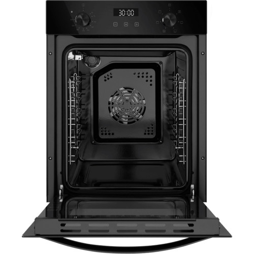 448х546х595 мм, Независимый тип установки, класс энергопотребления А,  7 основных режимов,  электронное управление, дисплей, двойное стекло дверцы, металлическая ручка дверцы, холодный фронт, эмаль легкой очистки, объем 51 л, таймер,гриль,конвеция,черный 