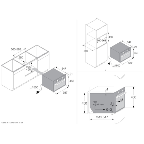Компактный духовой шкаф ASKO/ Арт. 742131 ; Компактный духовой шкаф ASKO с функцией пароварки и СВЧ, мощность микрроволн 1000Вт,объем духовки 50л,1 съемные направляющие,TFT Matrix,