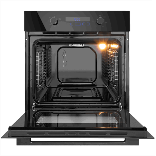 Встраиваемый духовой шкаф MAUNFELD/ Встраиваемый духовой шкаф MOGM703B2 с электрическим грилем, полезный объем 70 л, 3 режима работы, комбинированное управление, гидролизная очистка, максимальная температура 265 С, таймер, гриль, электроподжиг, газ-контро