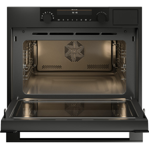 Компактный духовой шкаф ASKO/ Арт. 742131 ; Компактный духовой шкаф ASKO с функцией пароварки и СВЧ, мощность микрроволн 1000Вт,объем духовки 50л,1 съемные направляющие,TFT Matrix,