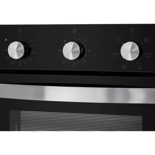 Шкаф духовой электрический MAUNFELD EOEC516B/ 448х546х595 мм, объем 51 л, 7 основных режимов,  механическое управление, двойное стекло дверцы, металлическая ручка дверцы, холодный фронт, конвекция, гриль,таймер,черный цвет