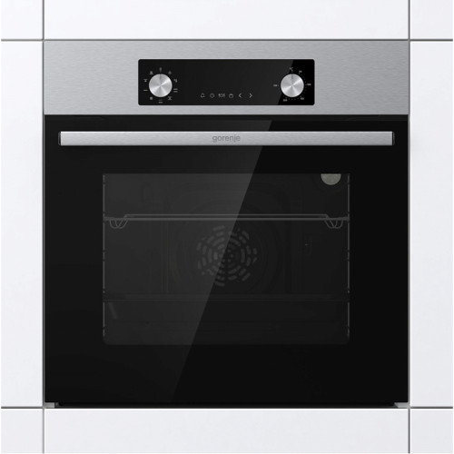 Духовой шкаф Gorenje/ Духовой шкаф Gorenje BO6737E02NX Духовой шкаф Gorenje, полезный объем 73 л, механическое управление, сенсорный программатор IconLED, многоуровневое приготовление, дверца CompactDoor 2 стекла + 1 термослой, эмаль EcoClean, очистка пар